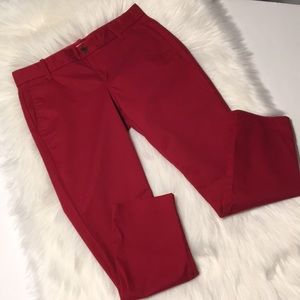 J. Crew Frankie Red Cropped Pants
